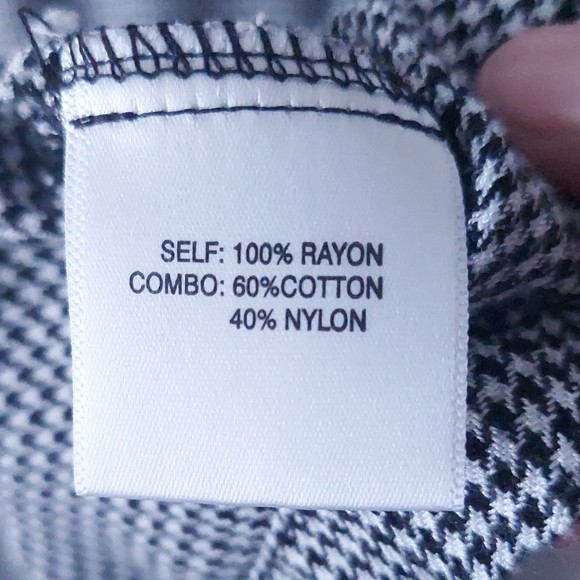 Jane and Delancey Black & White Houndstooth Long Sleeve Top Women's Sz 2X - Picture 4 of 15